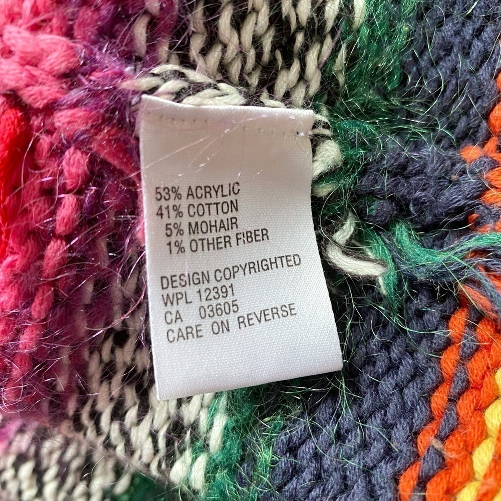 Northern Isles rainbow sweater striped womens size medium crew neck - Picture 6 of 12